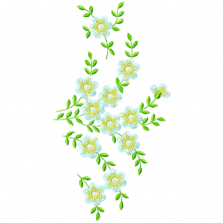 Flowers And Tree Embroidery Design 9 Flowers And Tree Embroidery Design 9